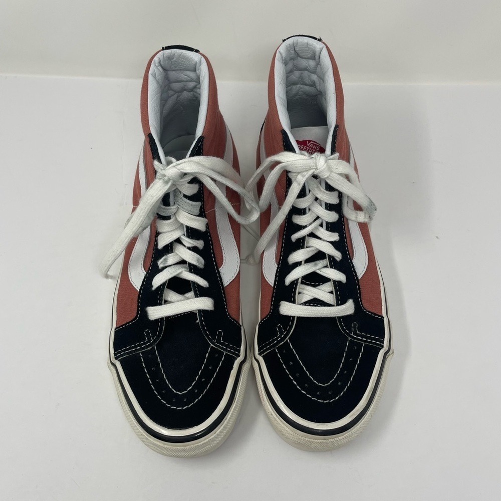 Vans Shoes Womens 8.5 Mens 7 Sk8‎ Hi 38 DX Pink Black Suede Ultra Cush Anaheim - Picture 3 of 12